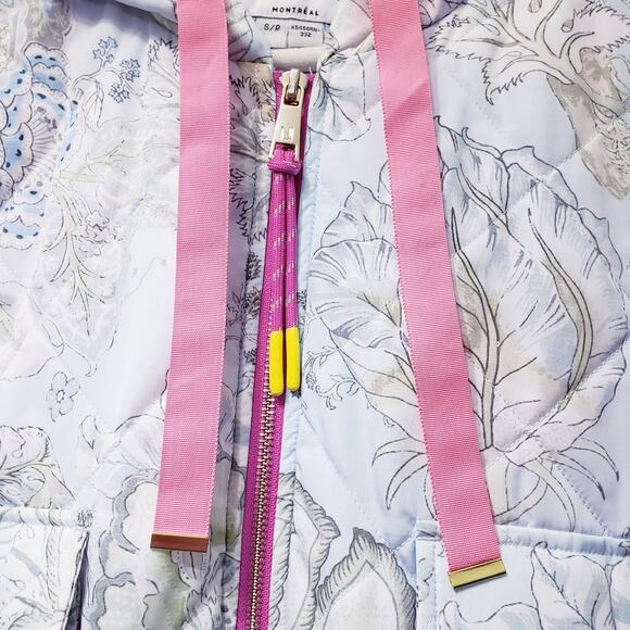 NIKKI JONES Montreal Floral Quilted Hooded Jacket Fully Lined Women's Size Small - Picture 3 of 16